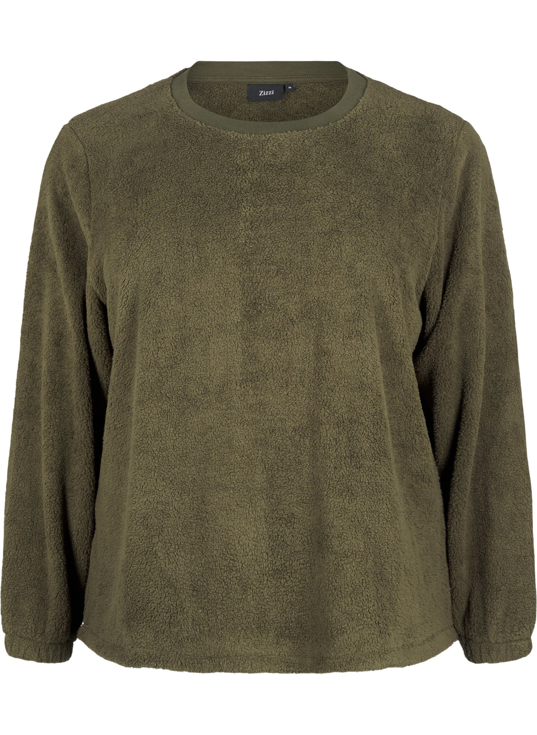 Zizzi Rento teddy-paita py&ouml;re&auml;ll&auml; p&auml;&auml;ntiell&auml;, Forest Night, Packshot image number 0