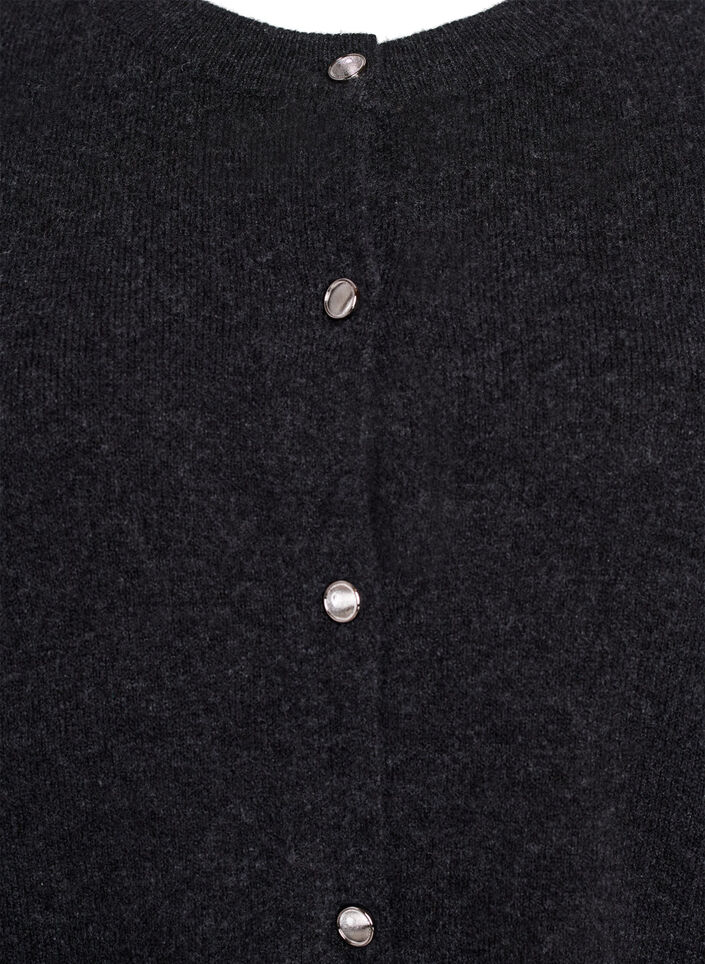 Lyhythihainen neuletakki, Harmaa, Packshot image number 2