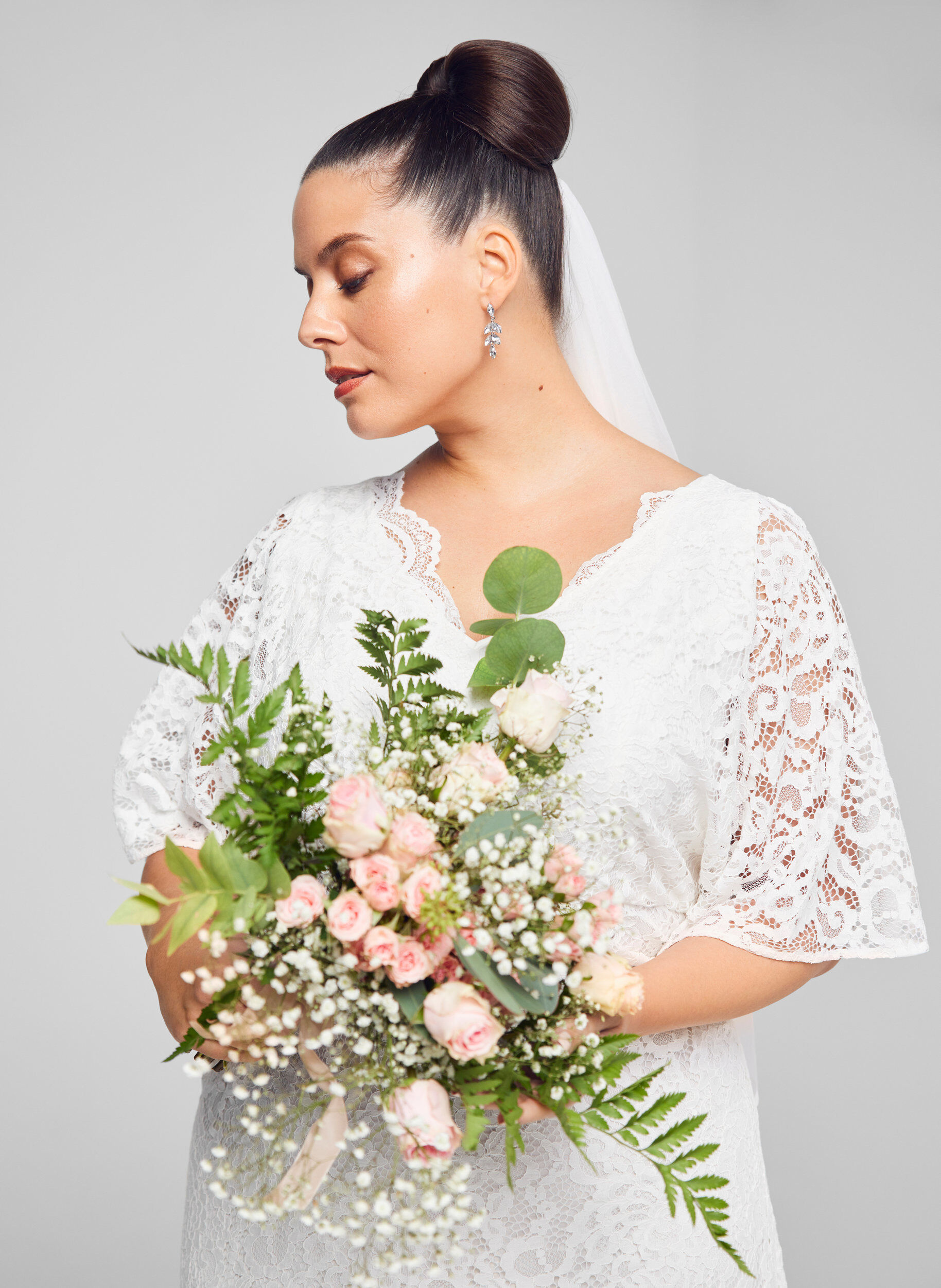 Zizzi Pitsinen h&auml;&auml;mekko halkiolla, Star White, Image image number 0