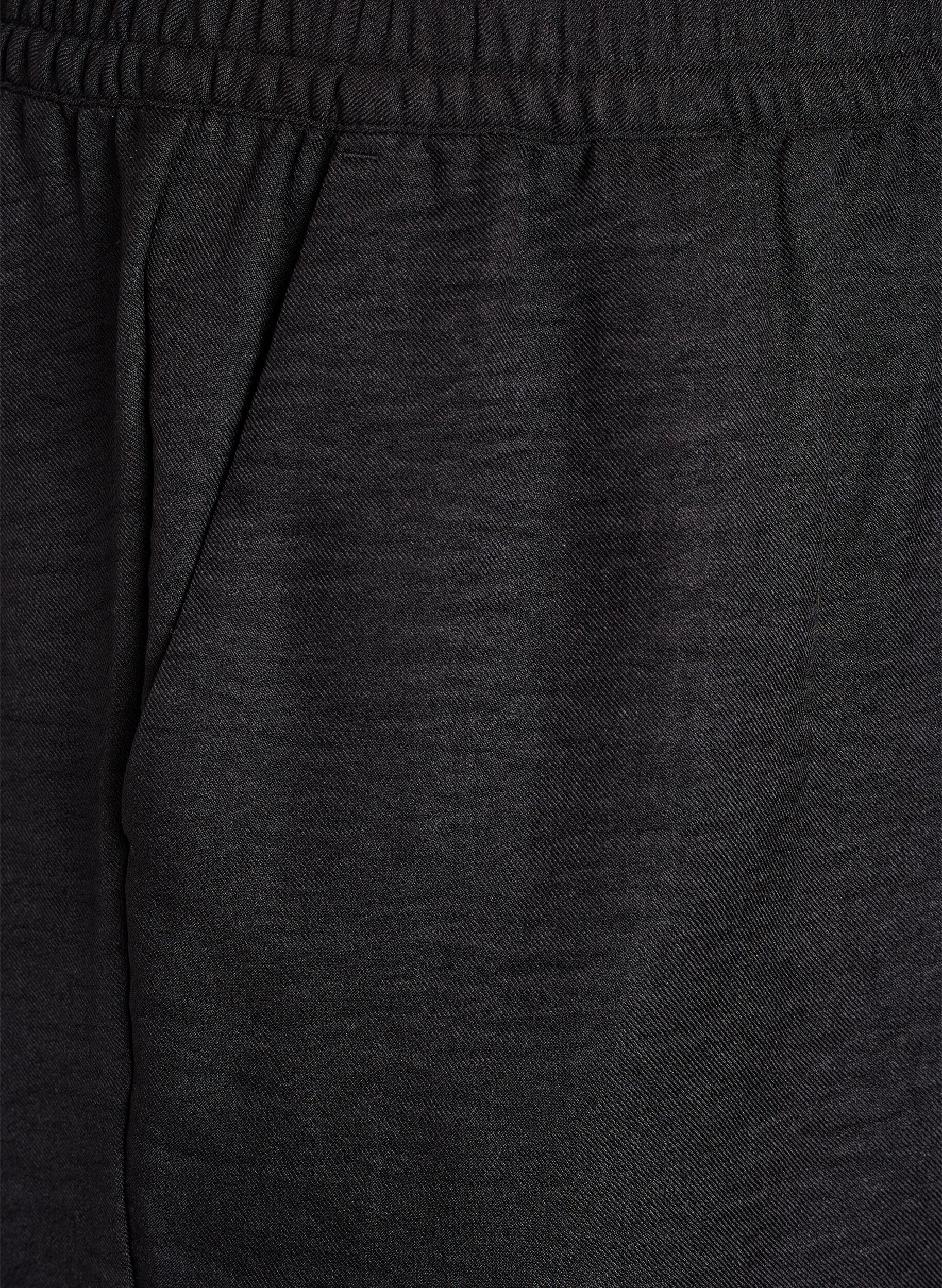 Zizzi Shortsit, joissa on taskut ja korkea vy&ouml;t&auml;r&ouml;, Musta, Packshot image number 2