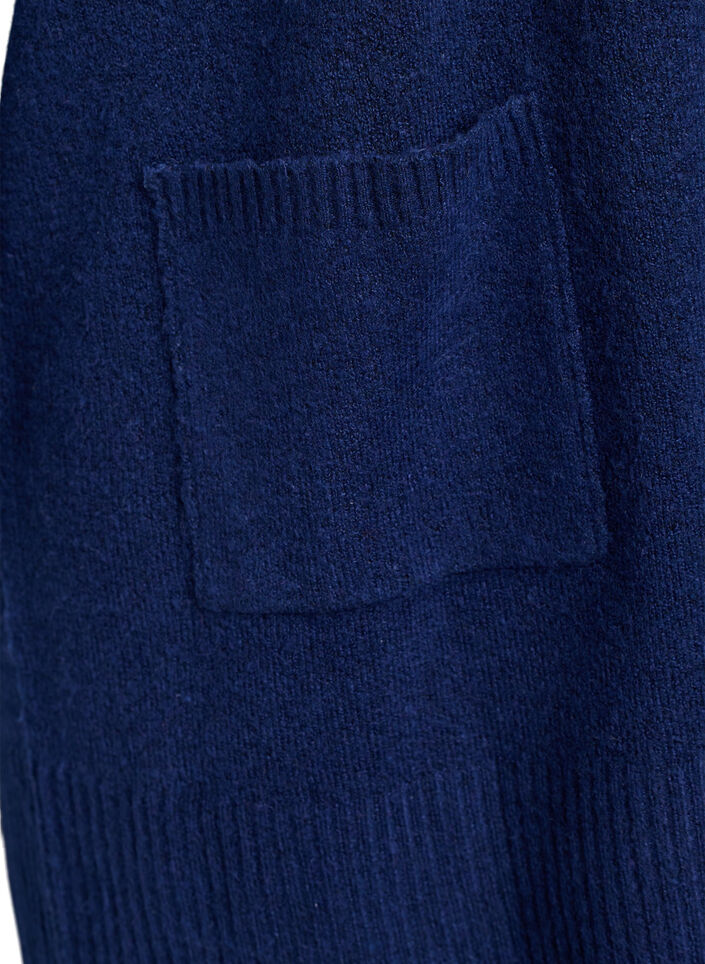 Joustinneuletakki taskuilla, Sininen, Packshot image number 3