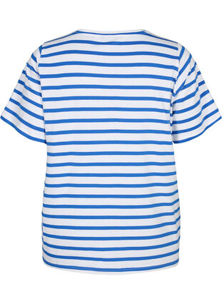 Raidallinen t-paita puuvillasta, Blue Stripes, Packshot image number 1