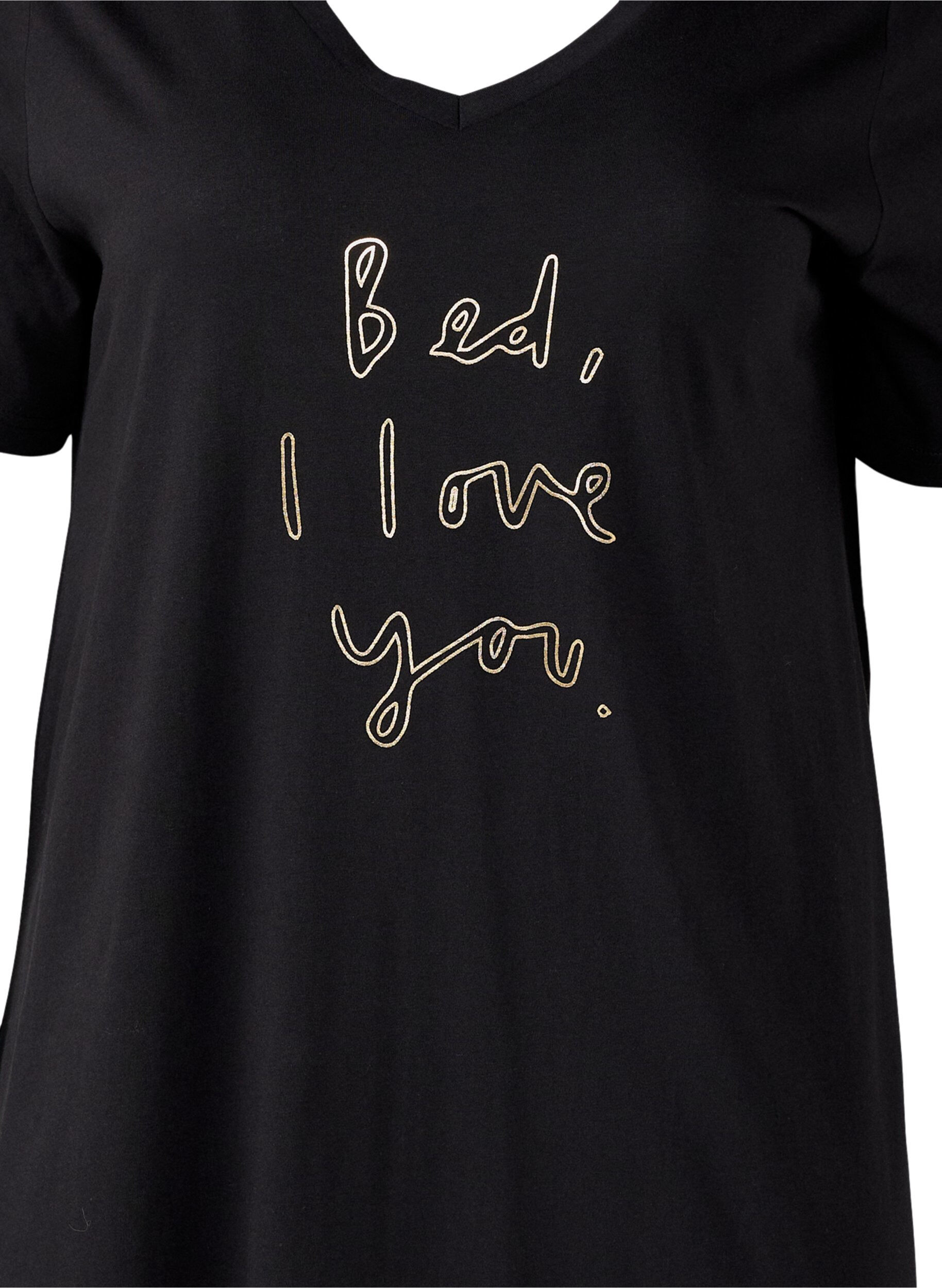 ZizziLuomupuuvillasta valmistettu v-aukkoinen y&ouml;paita, , Packshot image number 2