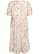 A-linjainen kukkakuvioinen midi-mekko, Beige, Packshot image number 1