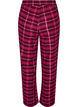 Ruudulliset puuvillaiset pyjamahousut, Punainen, Packshot image number 1