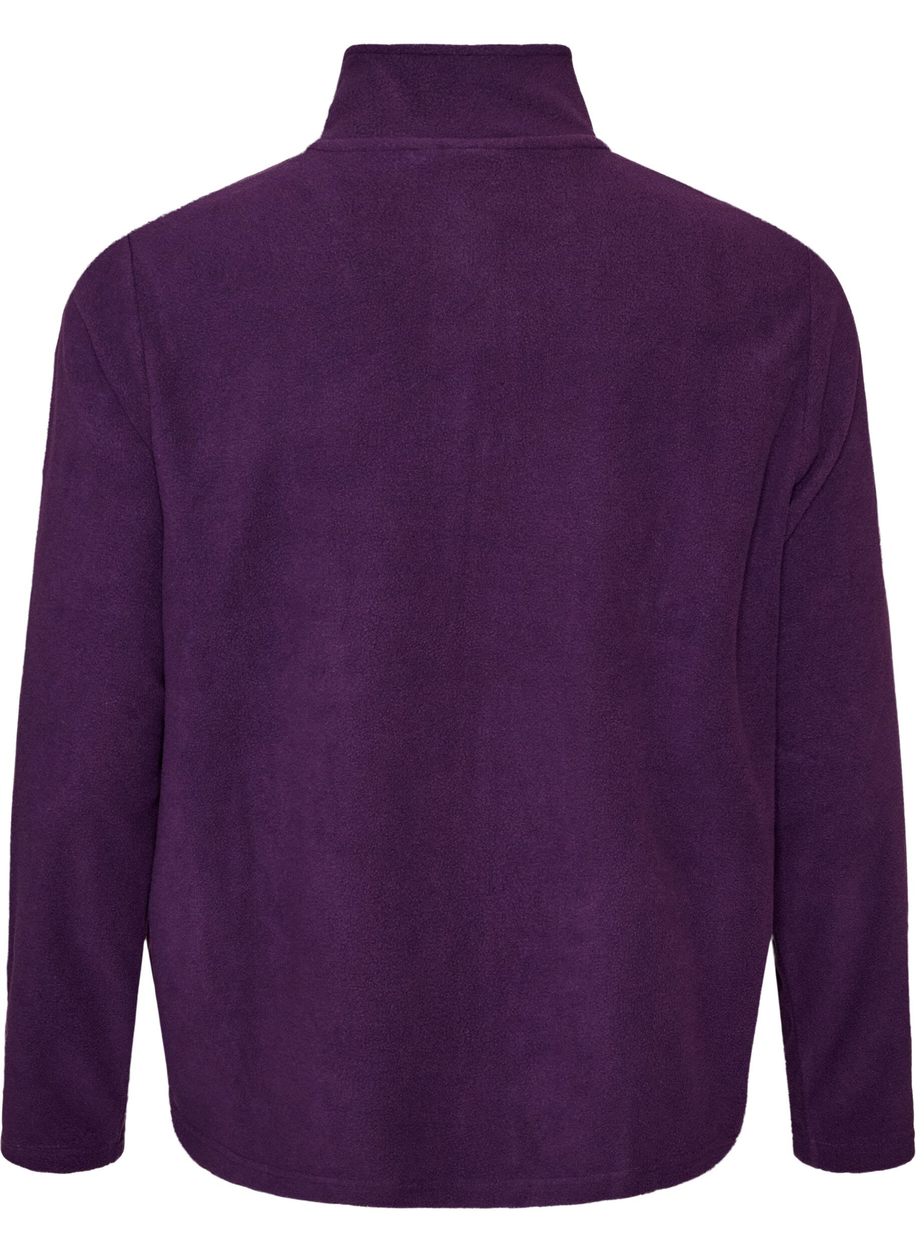 ZizziFleecetoppi vetoketjulla ja korkealla kauluksella, Violetti, Packshot image number 1