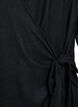 Jersey-kietaisupusero solmittavalla nauhalla, Musta, Packshot image number 2