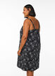 Midipituinen olkainmekko luomupuuvillaa, Musta, Model image number 2