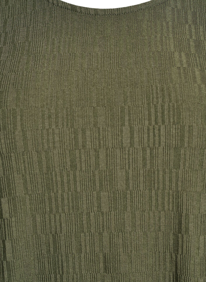 Pusero tekstuurilla ja 3/4-hihoilla, Vihre&auml;, Packshot image number 2