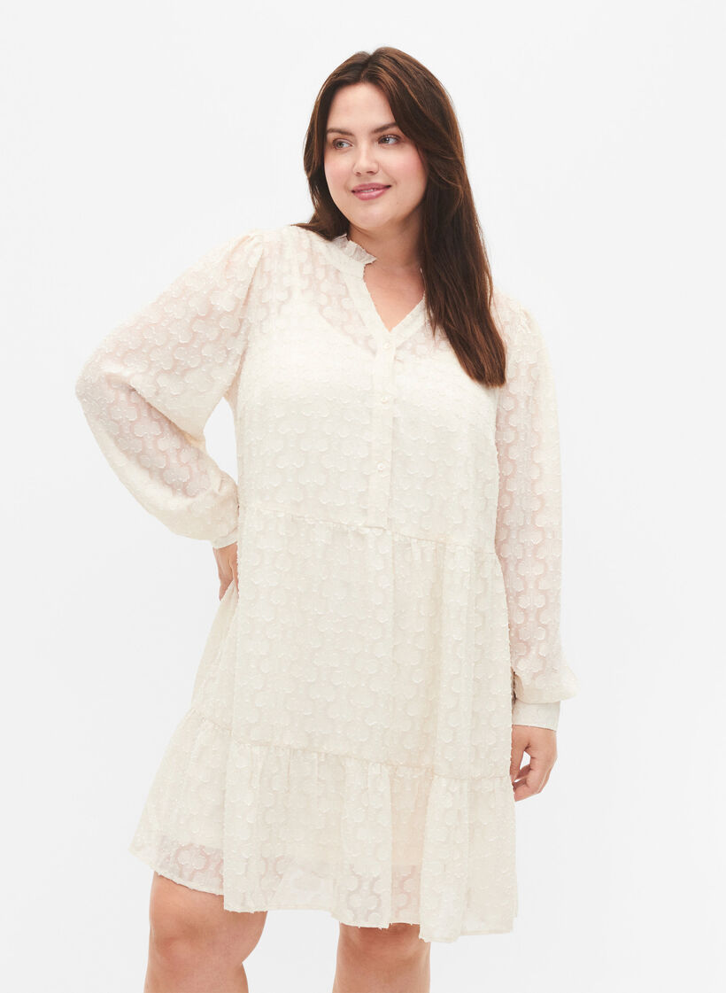 Jakardimekko röyhelökauluksella, Birch, Model image number 0