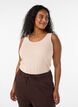 Yksiv&auml;rinen perus paita puuvillasta, Beige, Model image number 0