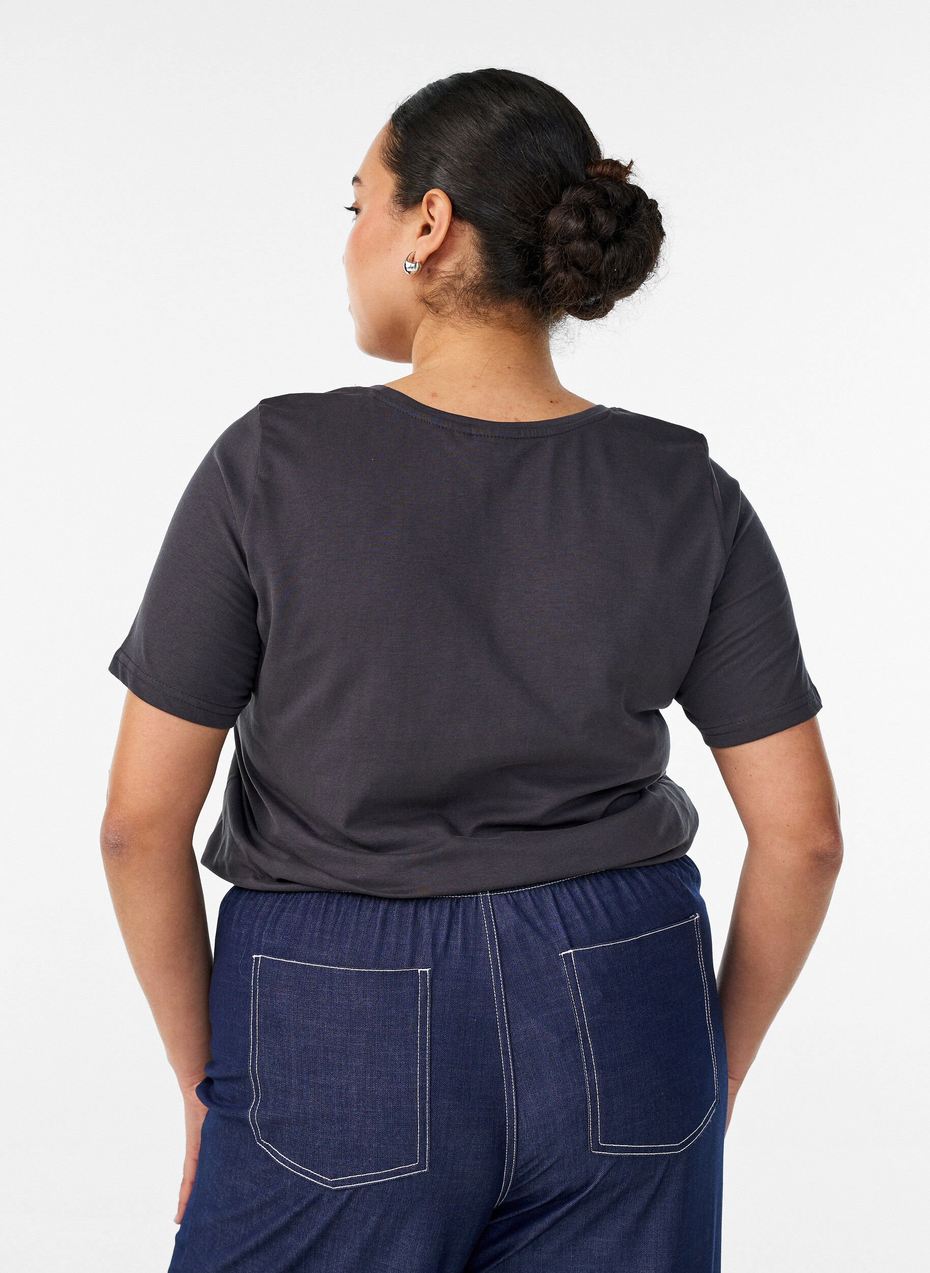 ZizziT-paita printill&auml;, Harmaa, Model image number 2