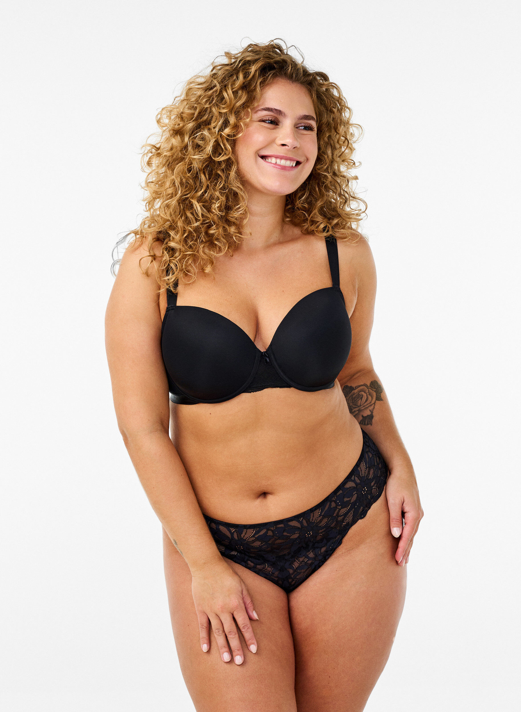 Zizzi Avoin pitsitangat, Musta, Model image number 0