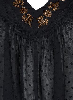 Pilkullinen pusero v-pääntiellä ja helmillä, Black w. Cobber, Packshot image number 2