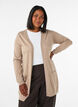 Pitk&auml; neuletakki viskoosisekoitteesta, Beige, Model image number 0
