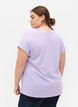 Lyhythihainen t-paita puuvillasekoitteesta, Violetti, Model image number 2