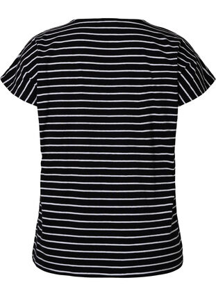 Raidallinen t-paita puuvillaa, Black W. Stripe, Packshot image number 1