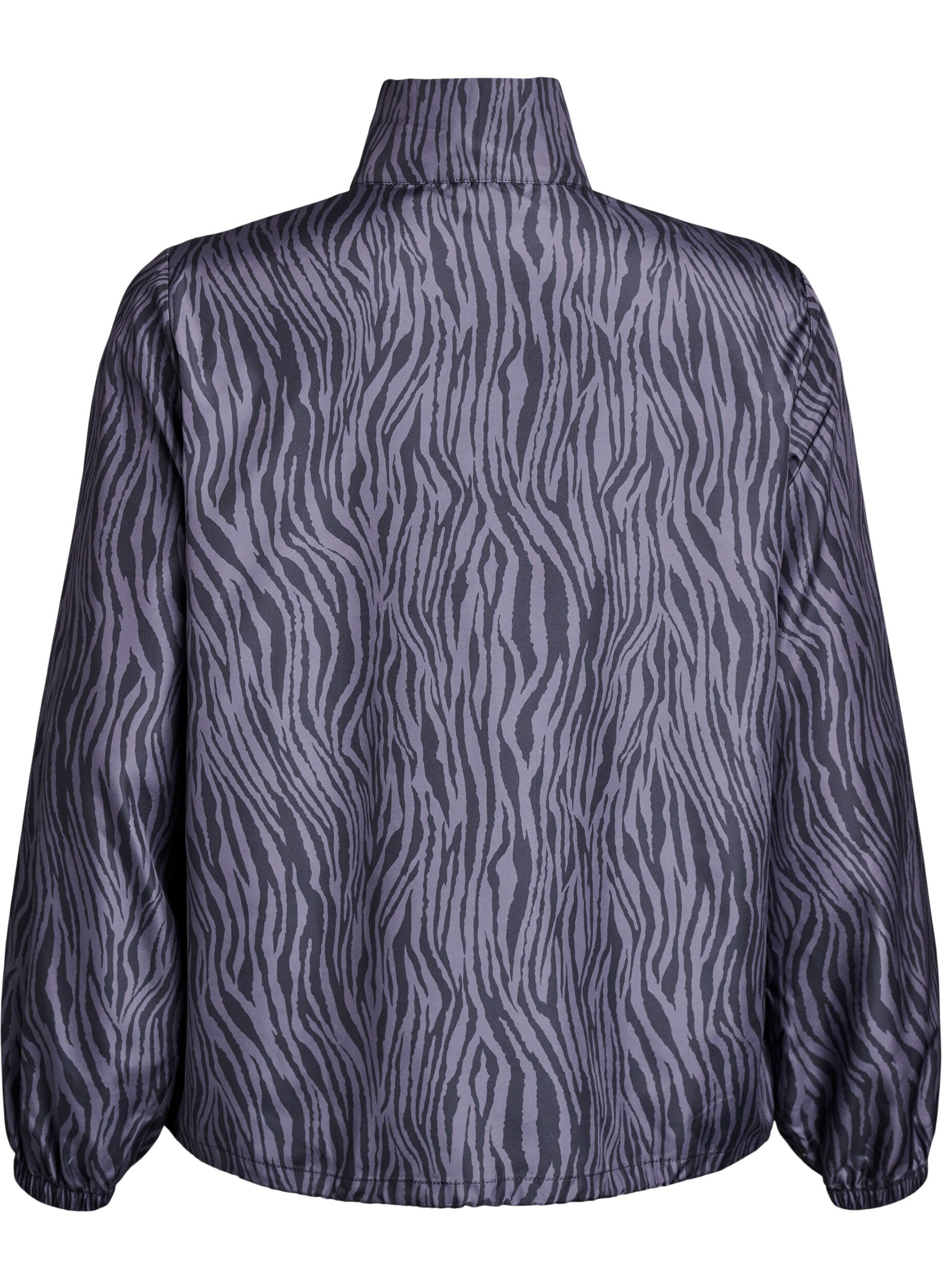 Zizzi Juoksutakki korkealla kauluksella ja s&auml;&auml;dett&auml;v&auml;ll&auml; helmalla, Harmaa, Packshot image number 1