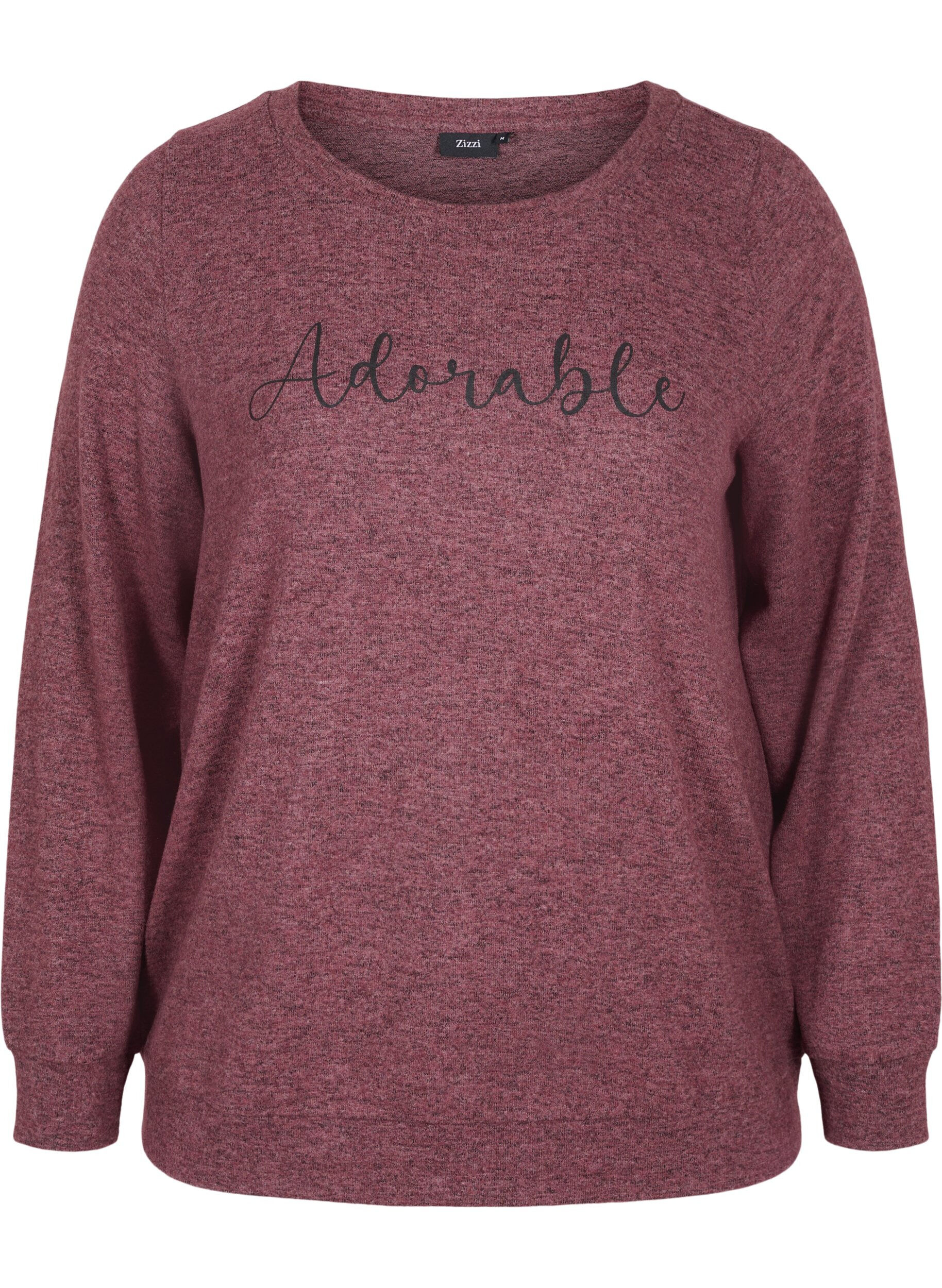 Zizzi Meleerattu pusero viskoosisekoitteesta, Port Royal Mel, Packshot image number 0