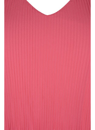 Pliseerattu pusero v-pääntiellä, Hot Pink, Packshot image number 2