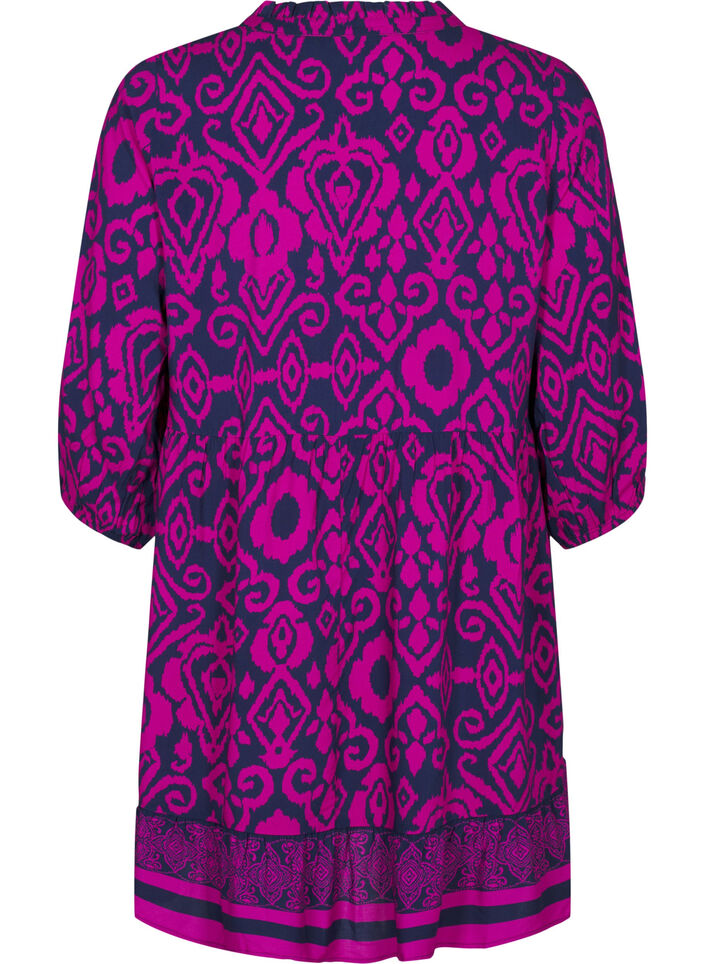 Lyhyt painokuvioitu A-linjainen mekko, Night Sky AOP, Packshot image number 1