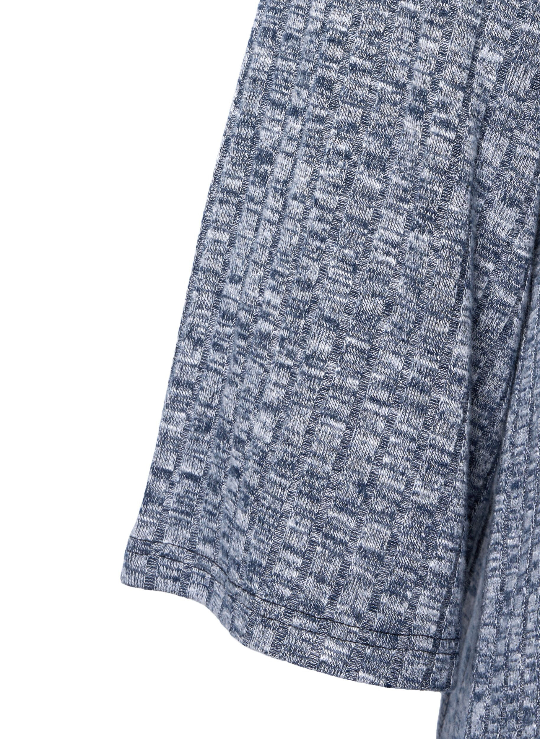 Zizzi Melangepusero py&ouml;re&auml;ll&auml; kaula-aukolla ja 3/4-hihoilla, Dress Blues Mel., Packshot image number 2