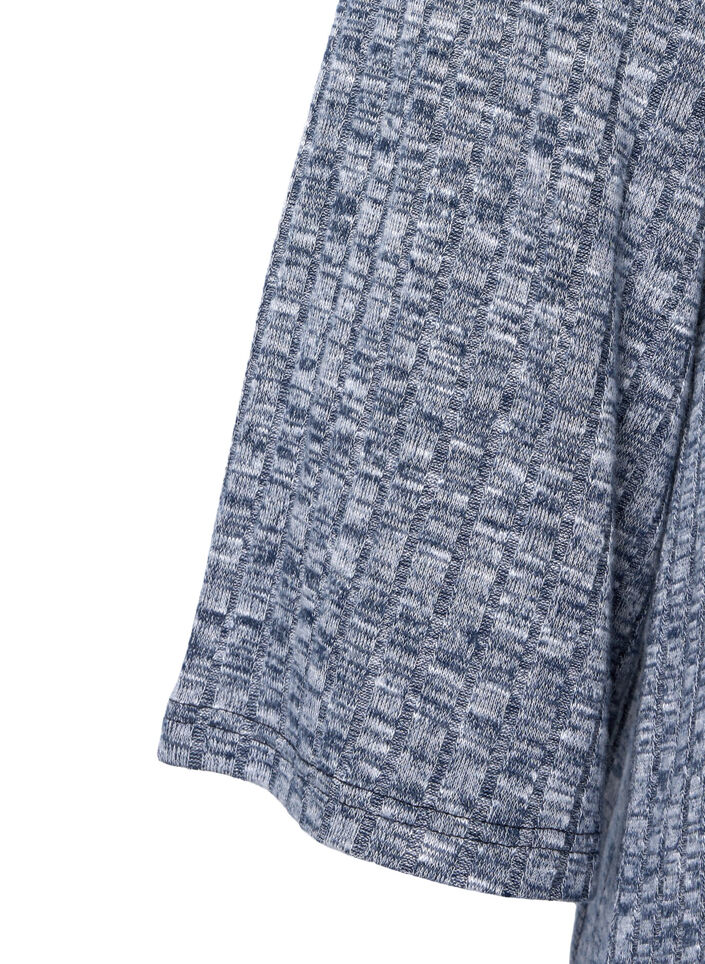 Melangepusero pyöreällä kaula-aukolla ja 3/4-hihoilla, Dress Blues Mel., Packshot image number 2