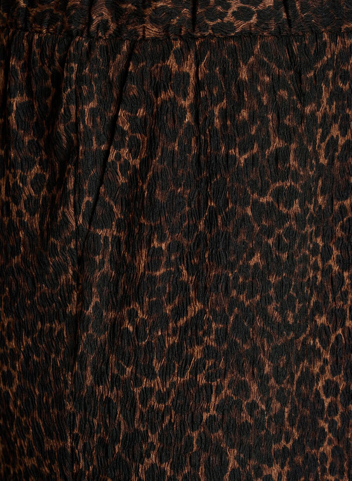 Housut aaltoilevalla tekstuurilla, Ruskea, Packshot image number 2