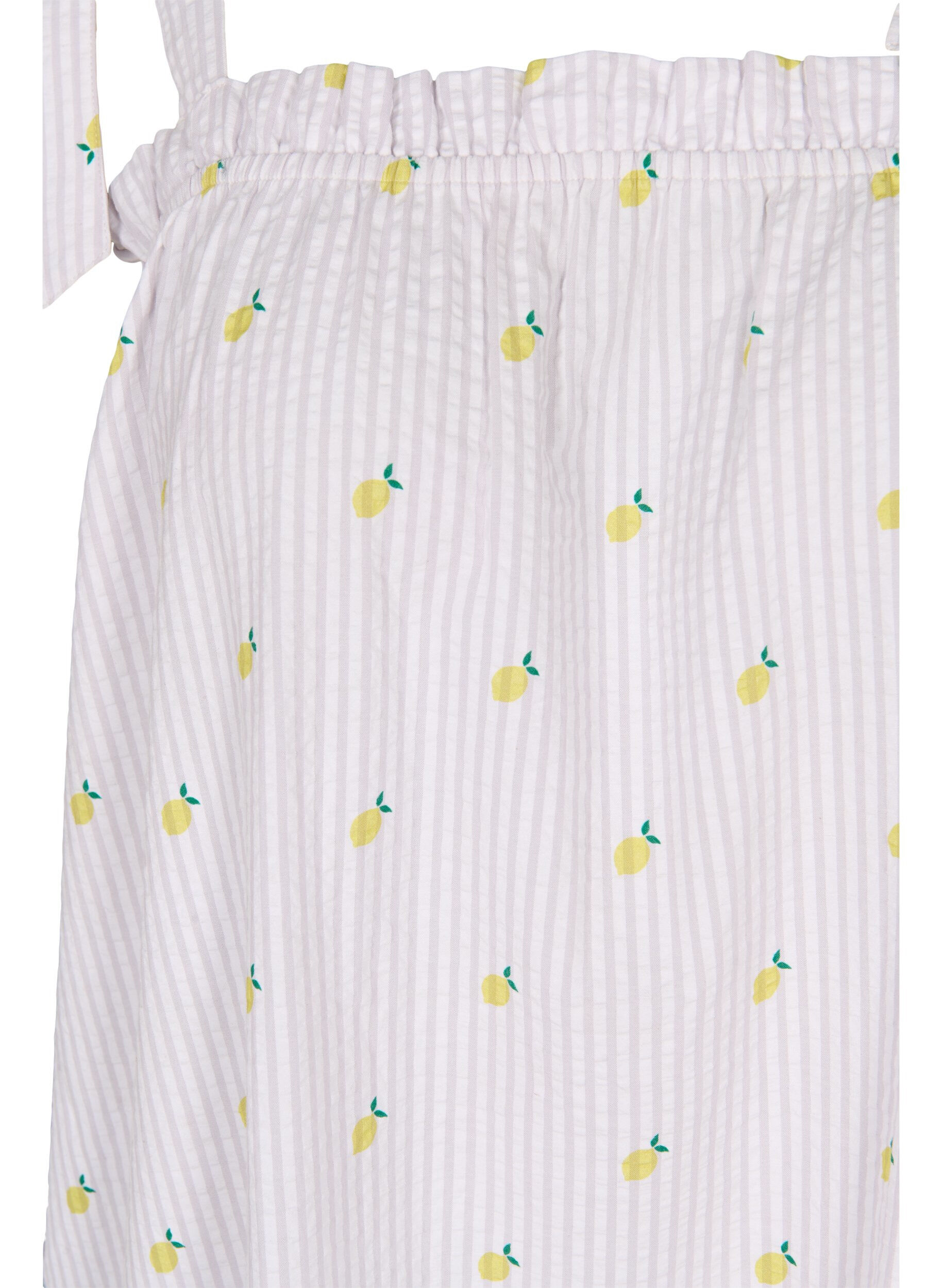 Zizzi Rantamekko puuvillasta olkaimilla, Lemon Print, Packshot image number 2
