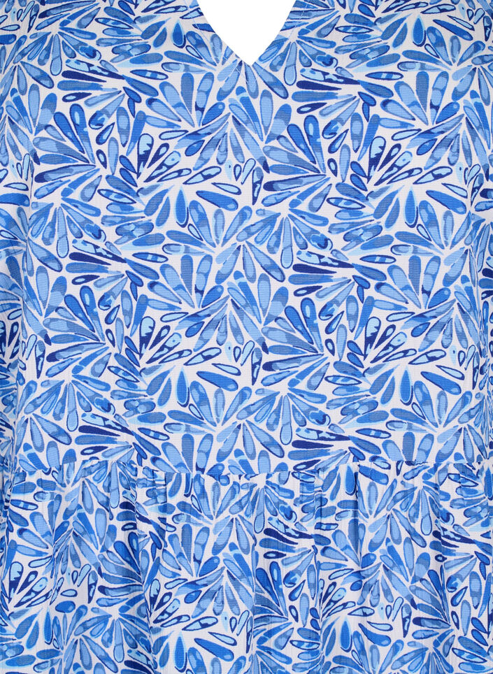 FLASH – A-linjainen mekko painatuksella, White Blue AOP, Packshot image number 2