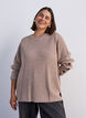 Neulepusero ribbineuloksella ja nappiyksityiskohdilla, Beige, Model image number 0