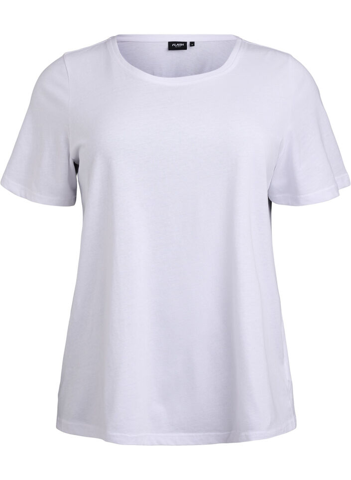 FLASH - 2-pack t-paitoja pyöreällä pääntiellä, Black/White, Packshot image number 3