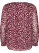 Kukkaisprintill&auml; ja glitterlangalla koristeltu pusero, Punainen, Packshot image number 1