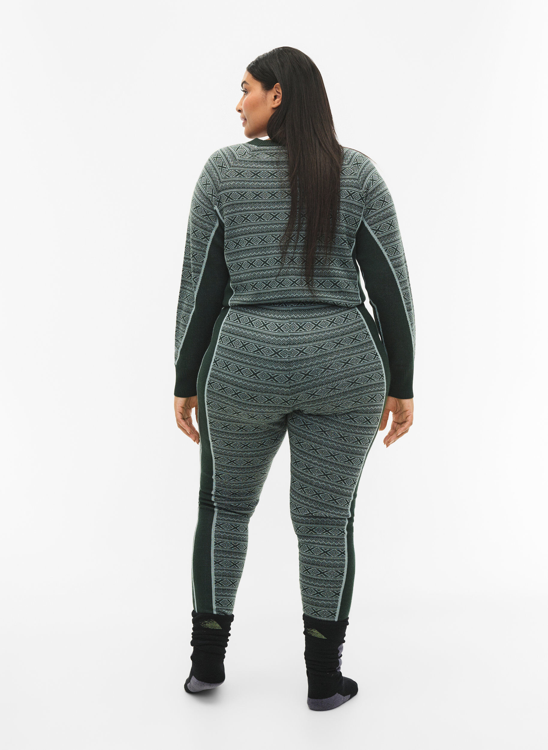 Zizzi Villaiset hiihtoalushousut, Deep Lake Comb, Model image number 1