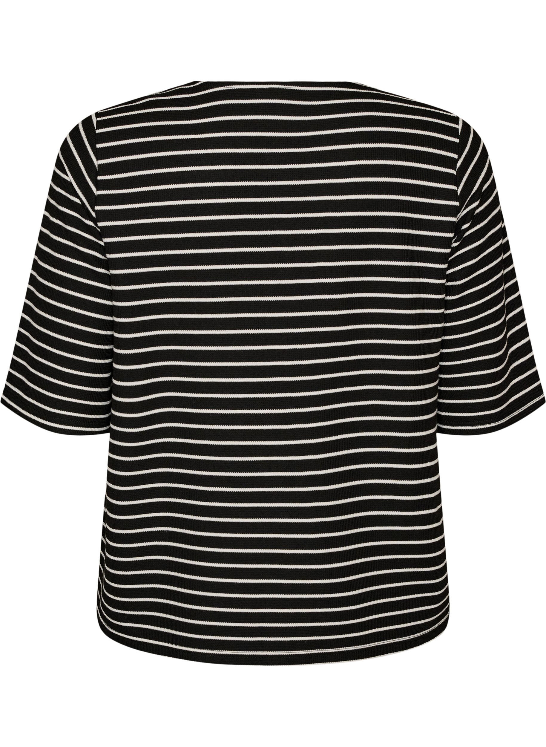 ZizziPusero ribbineuloksella ja nappikiinnityksell&auml;, Musta, Packshot image number 1