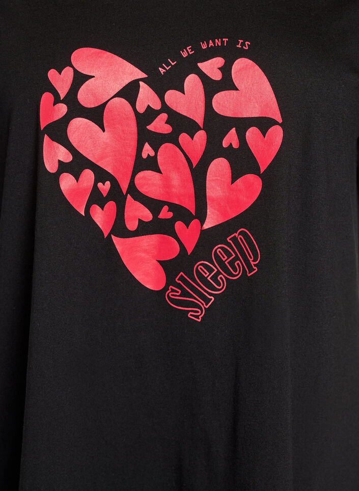 Lyhythihainen y&ouml;paita luomupuuvillaa, Musta, Packshot image number 2