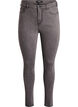 Amy korkea vy&ouml;t&auml;r&ouml;iset super slim fit -farkut, Harmaa, Packshot image number 0