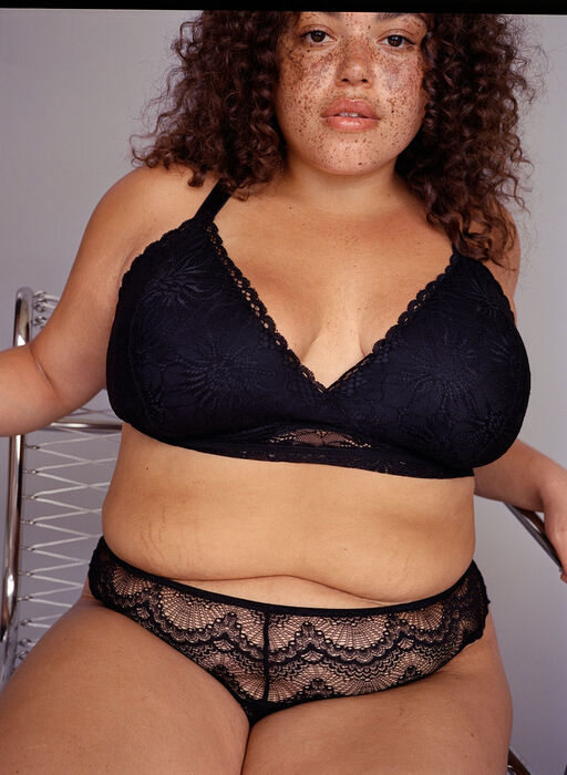 Koristeellinen rintaliivi takana olevalla yksityiskohdalla, Black, Image image number 0