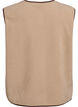 Teddykankainen liivi kontrastireunuksilla, Beige, Packshot image number 1