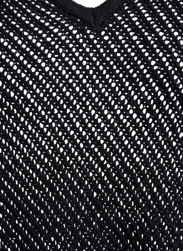 FLASH - Hihaton neuletoppi v-kauluksella, Musta, Packshot image number 2