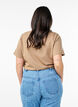 T-paita koristeellisilla yksityiskohdilla, Beige, Model image number 2
