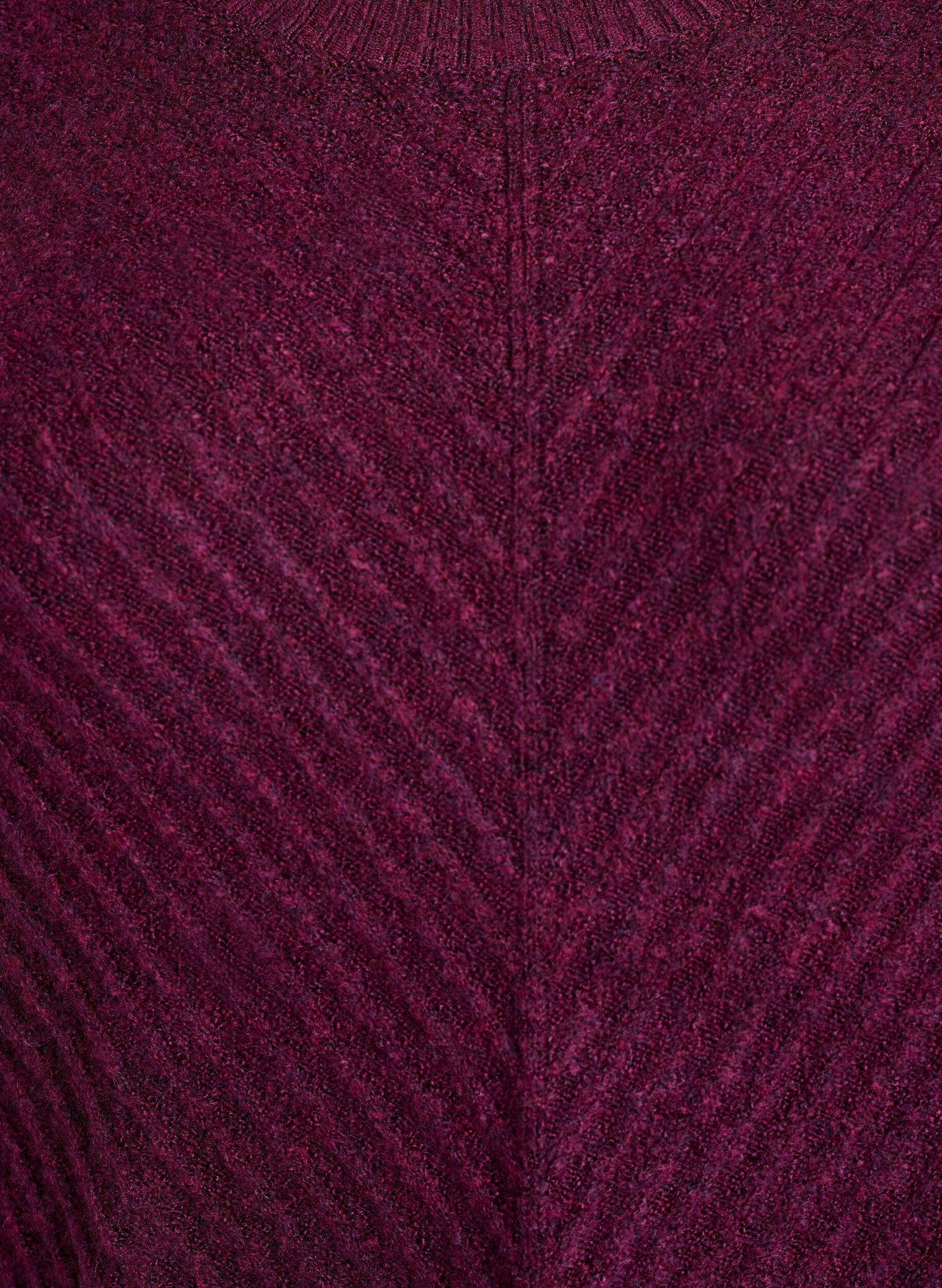 ZizziLyhyt neulemekko V-muotoisella tekstuurikuviolla, Violetti, Packshot image number 2