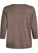 Jersey -pusero 3/4-hihoilla, Ruskea, Packshot image number 1