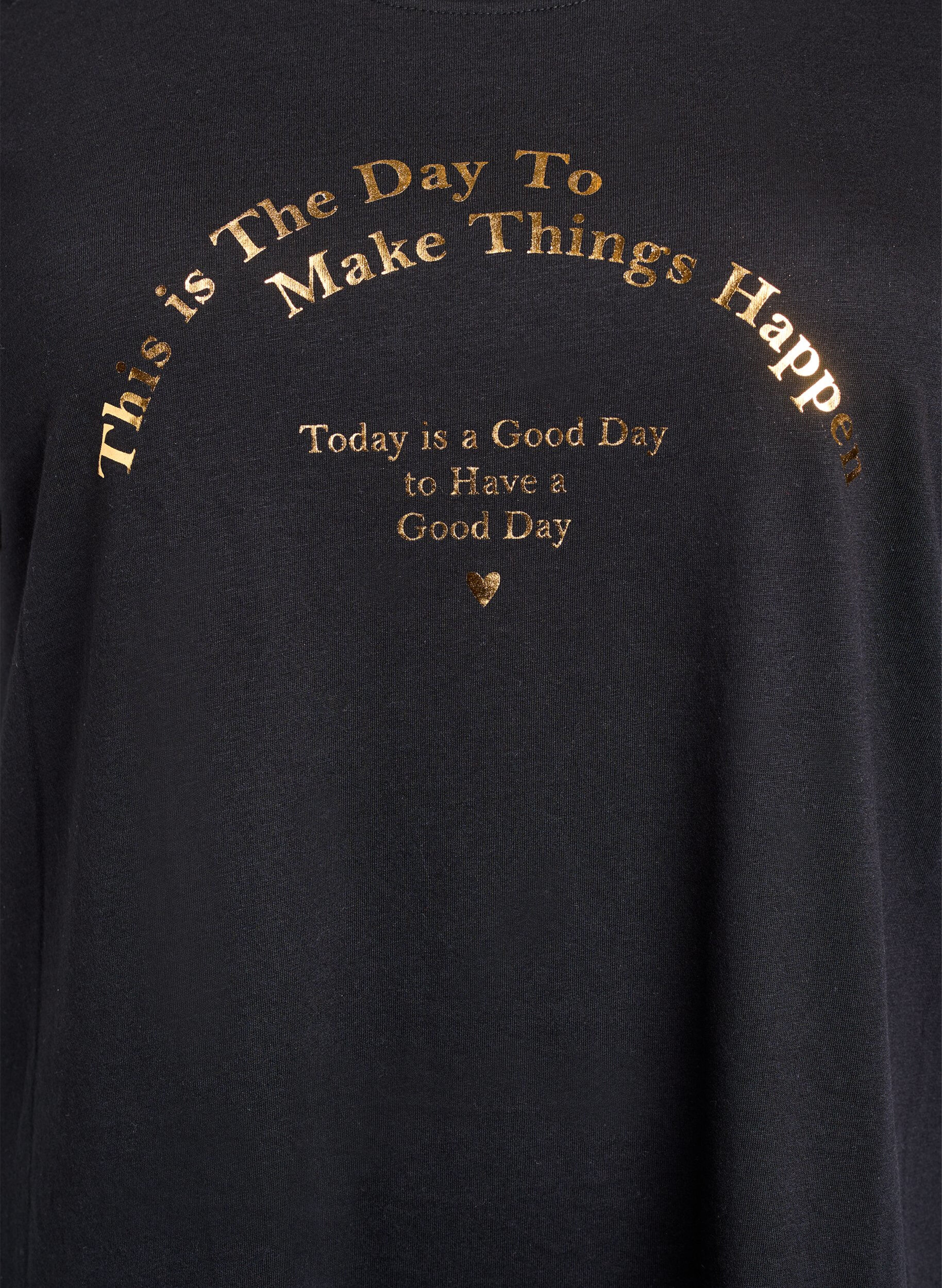 Zizzi FLASH - T-paita motiivilla, Musta, Packshot image number 2