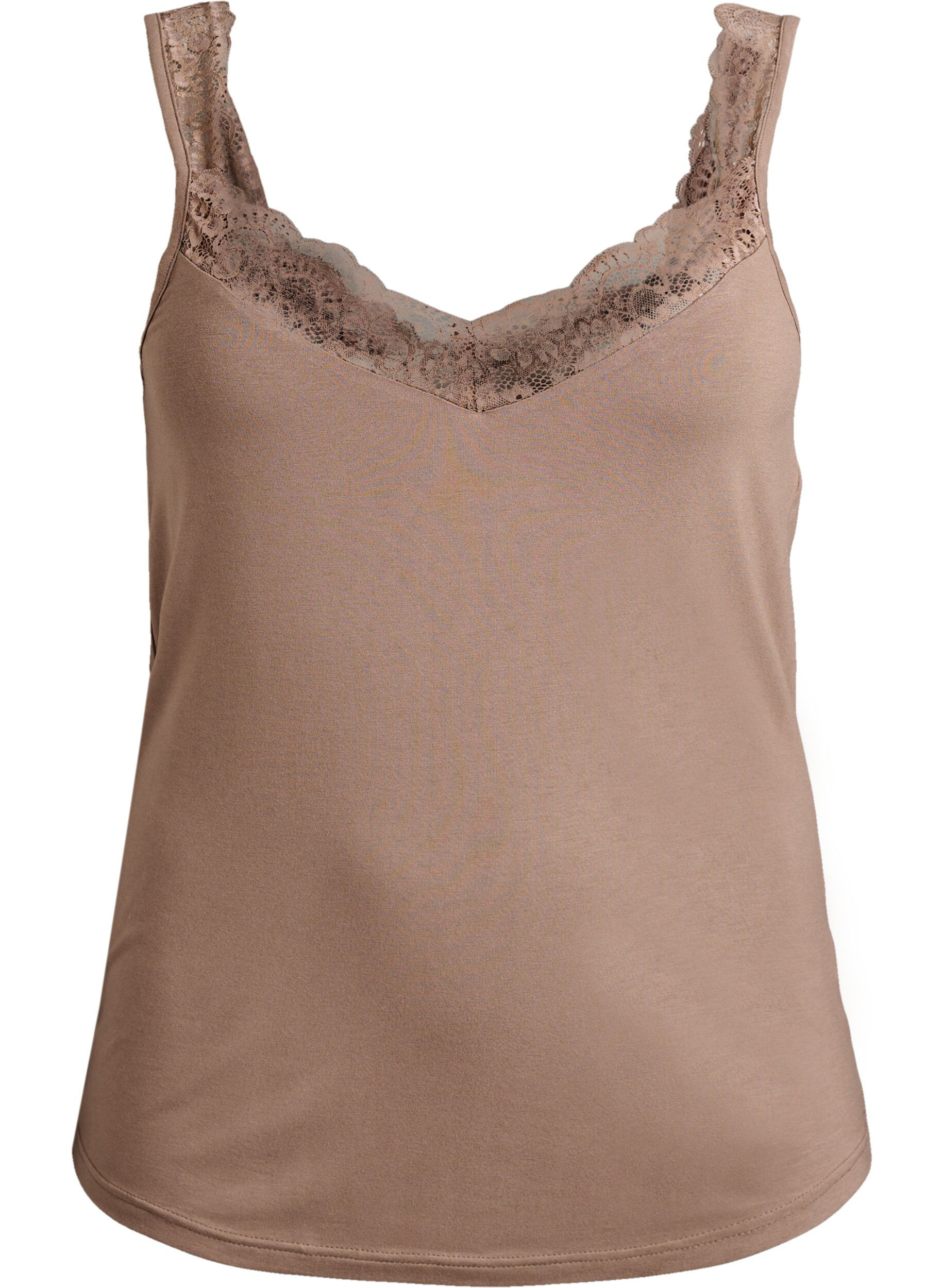 ZizziPitsireunainen viskoositoppi, Beige, Packshot image number 0