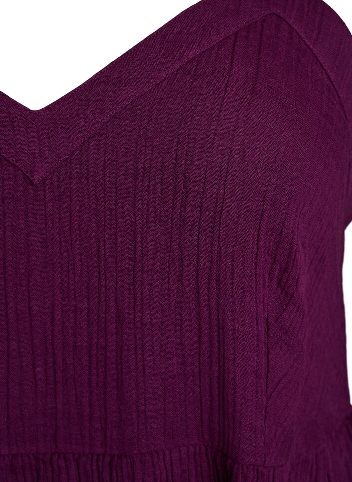 Puuvillainen rantamekko kapeilla olkaimilla, Violetti, Packshot image number 2
