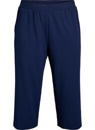 Korkeavy&ouml;t&auml;r&ouml;iset polvihousut rennolla istuvuudella, Sininen