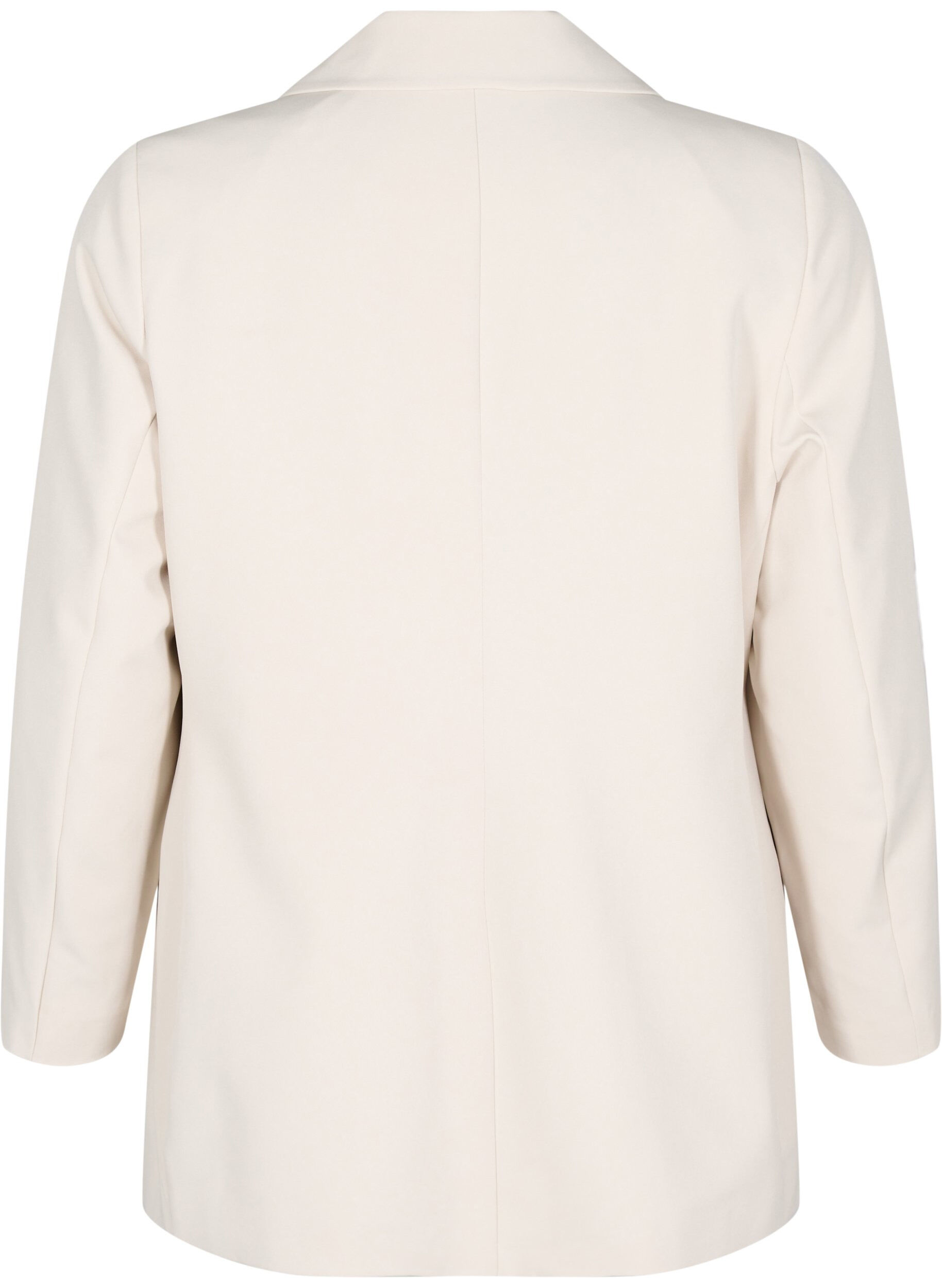 Zizzi Klassinen bleiseri nappikiinnityksell&auml;, Beige, Packshot image number 1