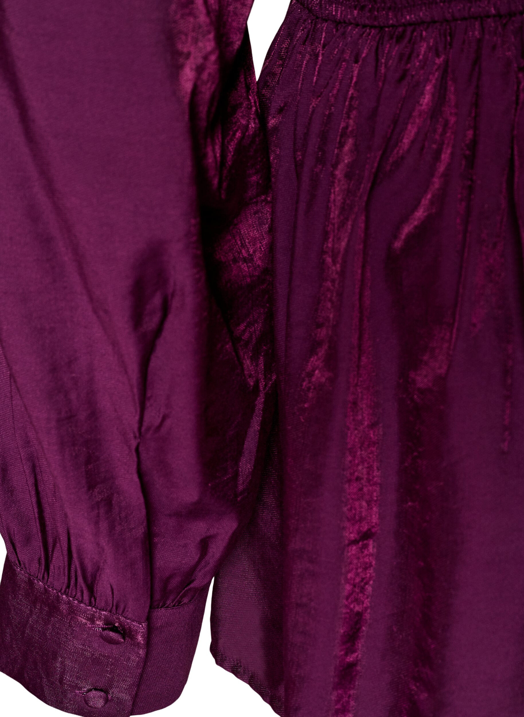 ZizziKiilt&auml;v&auml; viskoosipusero peplum-efektill&auml;, Violetti, Packshot image number 3