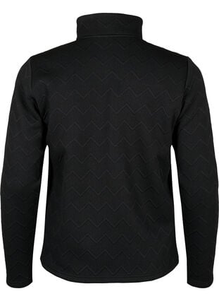 Urheilullinen fleece-takki taskuilla, Black, Packshot image number 1